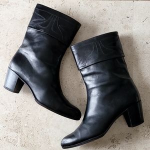 Susan Bennis/Warren Edwards Vintage black leather handmade in Italy boots size 7